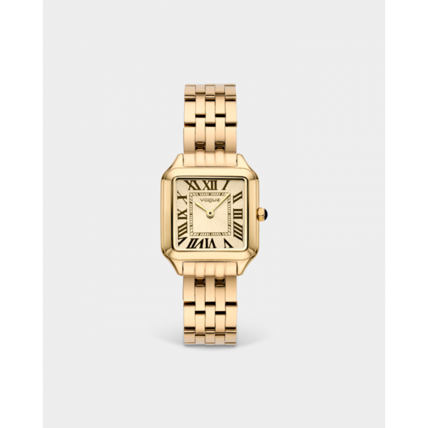 Victoria ρολόι με ατσάλινο μπρασελέ σε χρυσή επιμετάλλωση και σαμπανί καντράν
