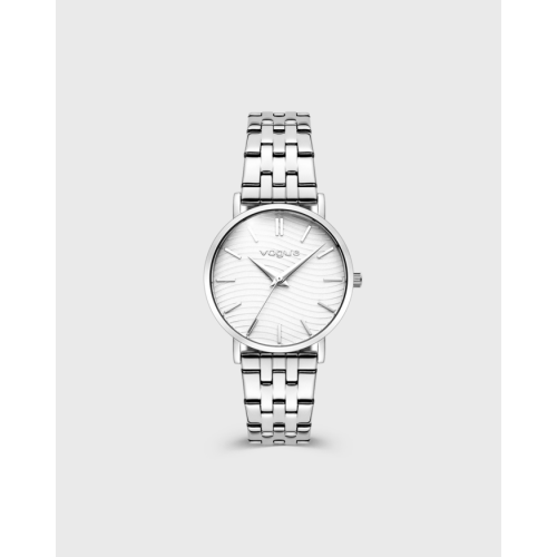 Nicole ρολόι με ασημί ατσάλινο μπρασελέ και ασημί καντράν