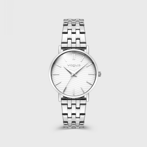 Nicole ρολόι με ασημί ατσάλινο μπρασελέ και ασημί καντράν