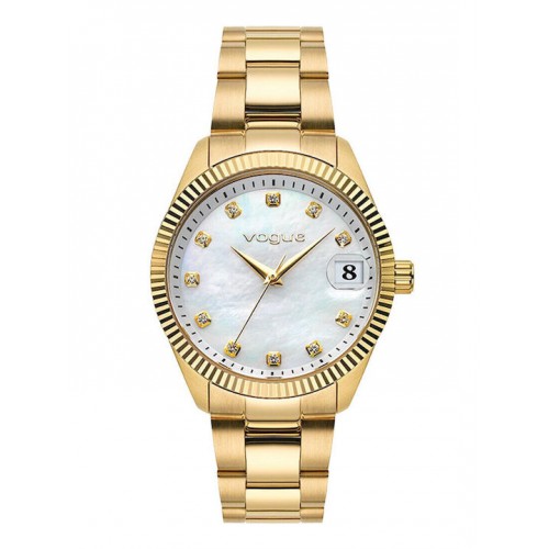 VOGUE Reina Επιχρυσωμένο μπρασελέ από Ανοξείδωτο Ατσάλι με Ζιργκόν